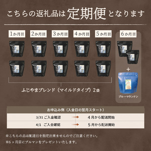 メール便発送「ふじやまブレンド　2個セット」　富士山の湧き水で磨いた スペシャルティコーヒー定期便（ドリップ20パック）6ヶ月 ドリップ コーヒー 珈琲 ブレンド豆 コーヒー豆 ドリップ スペシャルテ