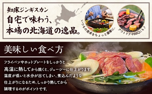 【定期便：全3回】知床ジンギスカン店「そら」知床ジンギスカン味付き「塩ダレ」ラム肩ロース900g（300g×3）