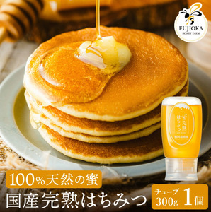 【2025年採蜜予約受付 2025年8月から順次発送】 完熟はちみつ　300g（藤岡養蜂園） 　008FY01N. ／ 完熟 熟成 天然 ハチミツ 養蜂 蜂蜜 ミツバチ チューブ 