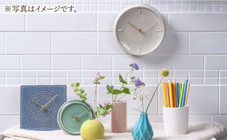 陶磁器製掛け時計 GLAZED CLOCK 『ペールイエロー』【杉浦製陶】 インテリア 雑貨 おしゃれ [TAO017]