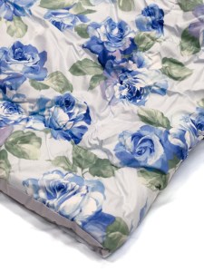 中わた約1.0kg入り！ ウール混掛ふとん シングルロングサイズ(約150×210cm) ブルー色 RWF-151 [1183]