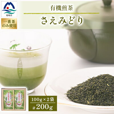 【ふるさと納税】1番茶(新芽)のみを使用 有機煎茶【さえみどり】KAORU園 (100g×2本) A6-118【1167074】