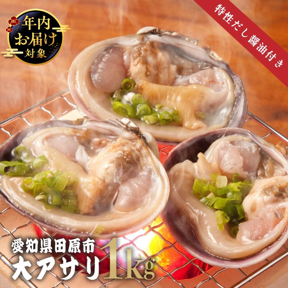 【ふるさと納税】《年内にお届け》三河湾産 天然 大アサリ 約1kg CAS冷凍 特製だし醤油付き あさり 国産 アサリ 愛知県 田原市 大あさり 砂抜き 海鮮 魚介類 魚介 貝 冷凍 人気