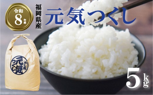 【選べる品種・容量・発送月】《令和8年産先行予約！2026年10月上旬以降発送》 元気つくし  5kg 令和8年産 10月発送 生活応援米 ふるさと納税 米 精米 お米 白米 福岡県産 ブランド 米 数量限定 国産 福岡県産米 5kg 防災 福岡 川崎町