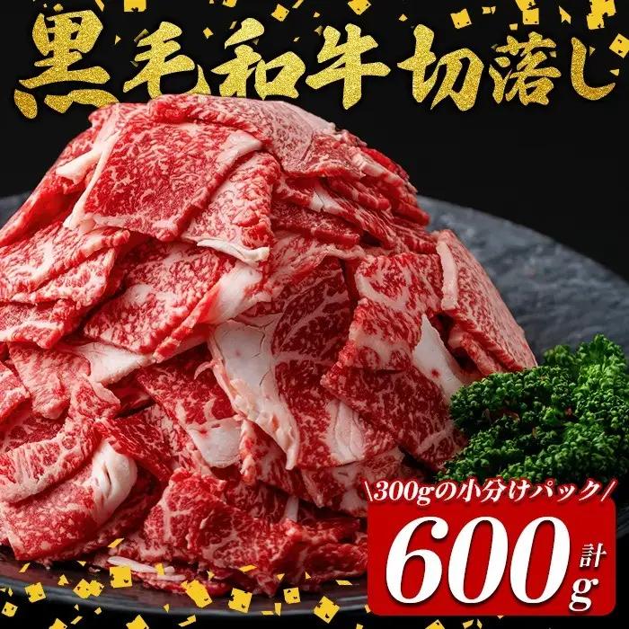 国産 黒毛和牛 切落し 計600g（300g×2P） 牛肉 牛 切り落とし 切落し 小間切れ 小分け 真空パック a0-374