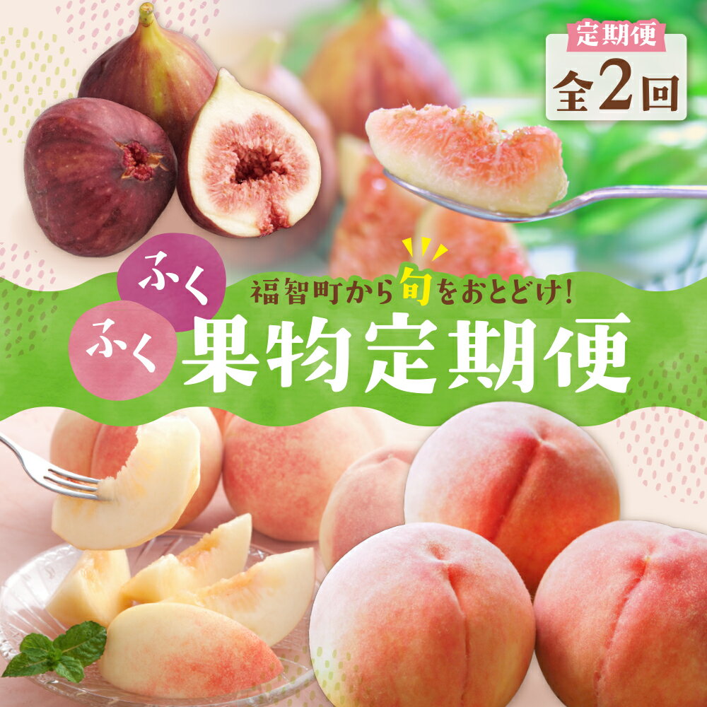 【ふるさと納税】【2026年発送】★先行予約受付中★ 福智町限定 ふくふく果実定期便（隔月・年2回）福岡 福智町 定期便 2回 食べ比べ 果物 フルーツ もも 桃 さくひめ いちじく イチジク とよみつひめ 送料無料 U99-88