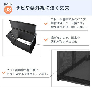 カラスよけ ゴミ ネット ボックス 屋外 3秒折畳み式 小 約180L 小 60cm ネイビーブルー【 ゴミネット ゴミ箱 ゴミボックス ゴミネット ゴミ箱 ゴミ捨て場 ゴミネット ゴミ箱 ゴミBOX