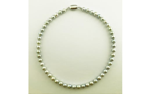 1412アコヤ真珠グレーネックレス 7.5～7.9mm