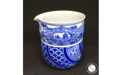 有田焼 染付祥瑞片口【有田焼 花伝作】 酒器 伝統柄 古典柄 縁起物 A95-52