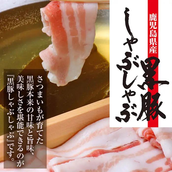 【訳あり】鹿児島県産黒豚しゃぶしゃぶ（ロース肉）500g×2パック【00-057-18】