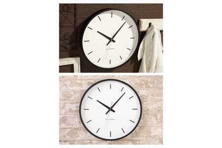 KATOMOKU Plywood clock 木製掛け時計（ブラック）km-49BK