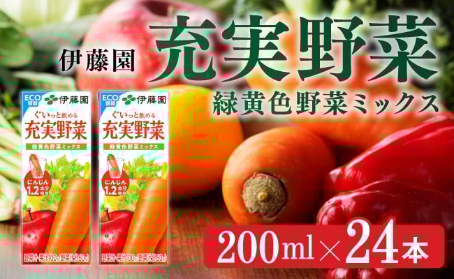 伊藤園 充実野菜 緑黄色野菜ミックス（紙パック）200ml×24本 【伊藤園 飲料類 野菜ジュース 野菜 ジュース ミックスジュース 飲みもの】