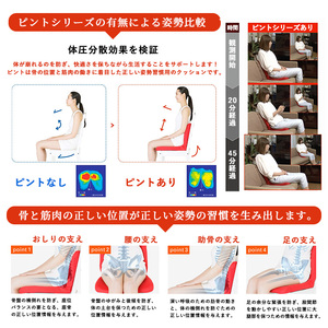 ＜gray＞姿勢を整えるクッションp!nto 正しい 姿勢 椅子 イス チェア 座椅子 座布団 フィット 骨盤 骨盤矯正 疲労 疲れ お尻 腰 腰痛 肩 肩こり 猫背 デスクワーク オフィス おうち時