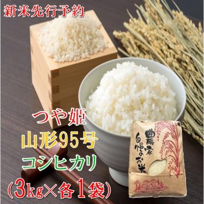 ふるさと納税 小国町 【令和8年産新米 先行予約】つや姫・コシヒカリ・山形95号　各種3kg　計9kg　佐藤