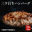 【ふるさと納税】三ケ日牛ハンバーグ 150g×10枚セット 三ケ日牛 牛肉 ハンバーグ セット 冷凍 惣菜 静岡 浜松市