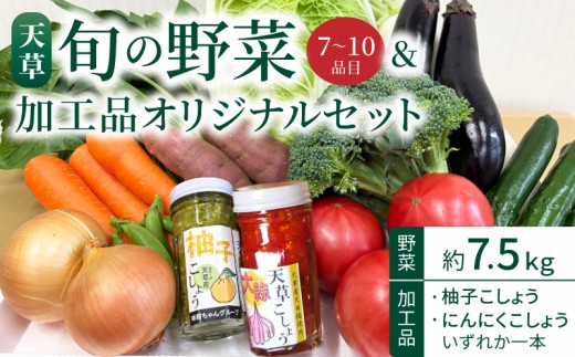 S047-001A_天草旬の野菜(7～10品目)＆加工品 オリジナルセット
