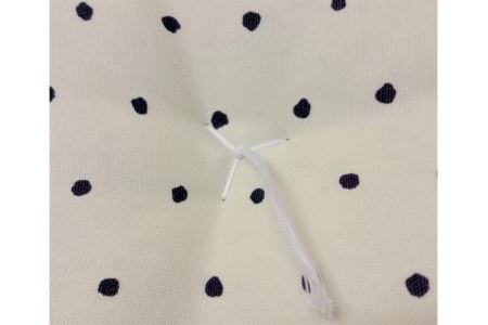 No.166 角丸小座布団　白　1枚