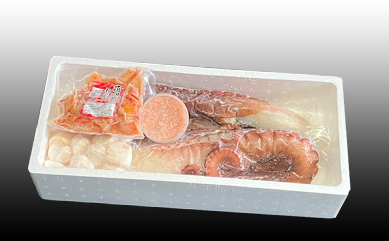 お刺身用たこ足・花咲かにむき身・お刺身用ほたて・いくら醤油漬けセット D-36031