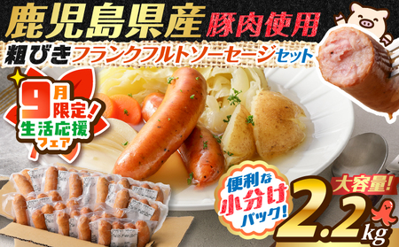 訳あり粗びきフランクフルトソーセージセット K161-002 冷凍 訳あり わけあり 鍋 規格外 惣菜 総菜 肉 豚 鶏 ウインナー ソーセージ フランクフルト 粗挽き ブラックペッパー 黒胡椒 スモーク 小分け 大容量 ボリューム 薩摩ハム ふるさと納税 鹿児島 おすすめ ランキング プレゼント ギフト