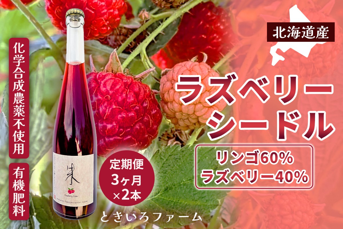 
                  【3回定期便】【北海道産 ラズベリー りんご】ラズベリーシードル 2本
                