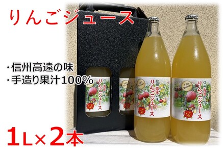 【008-18】高遠産　リンゴジュース2本セット