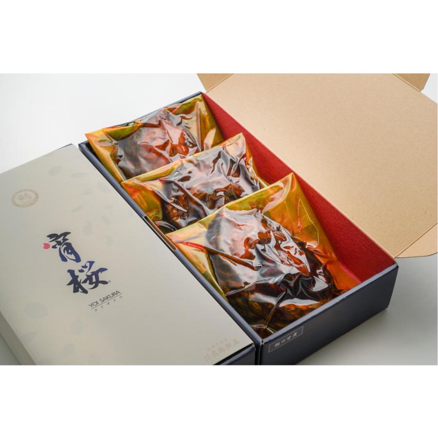 ＜高橋鯉屋＞自社養殖ブランド鯉「宵桜」の甘煮3袋