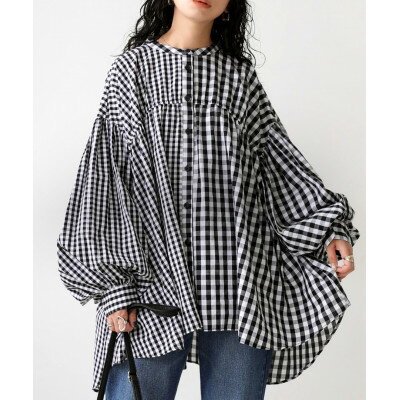 【ふるさと納税】【ANTIQUA/アンティカ】チェック柄シャツ 長袖 黒(PY-00759-05-Onesize)【1639311】