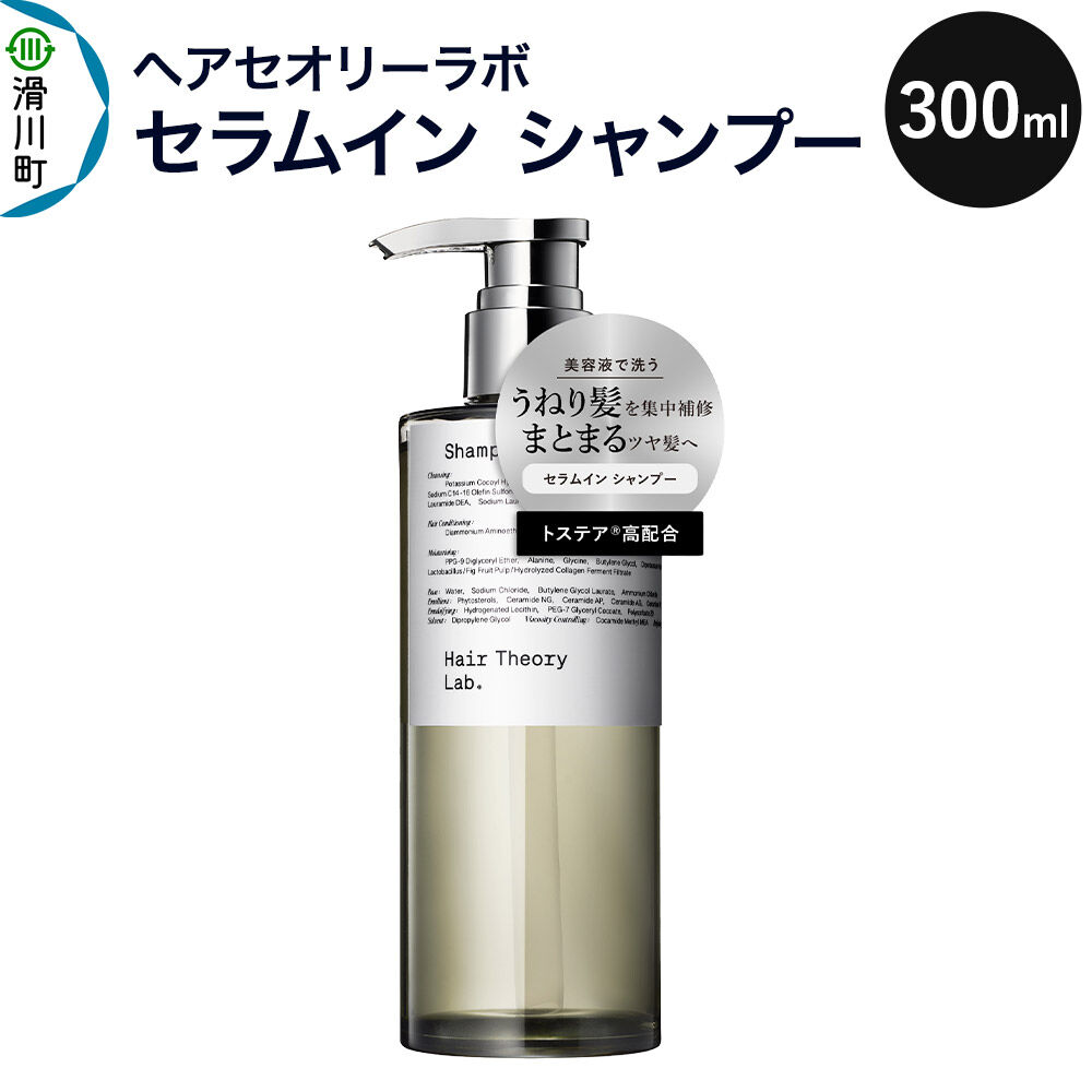 【ふるさと納税】セラムイン シャンプー 300ml×1本 ダメージ補修 うねりケア くせ毛ケア 保湿 美容液 Hair Theory Lab ヘアセオリーラボ [トステア 髪密度 ダメージケア パサつき 乾燥ケア 加水分解ケラチン 加水分解シルク]