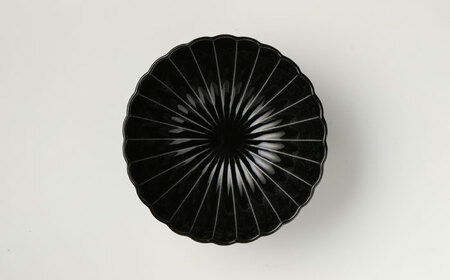 【美濃焼】ぎやまん陶 深丸鉢 大 ペアセット 墨ブラック【カネコ小兵製陶所】【TOKI MINOYAKI返礼品】食器 丼 丼ぶり どんぶり ボウル 鉢 丸鉢 ペア 黒 ブラック Black ツヤ プレ