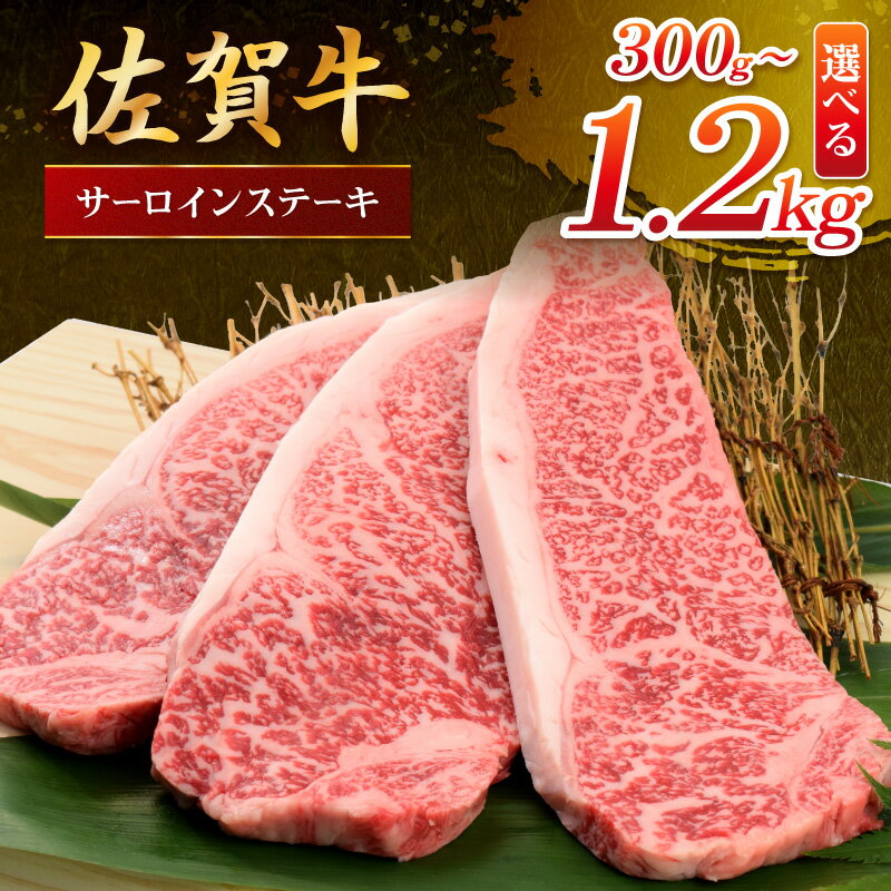 【ふるさと納税】佐賀牛 サーロインステーキ＜容量が選べる／300g 〜1200g＞【 牛肉 国産 冷凍 ブランド牛 和牛 肉 ふるさと納税 ステーキ 】