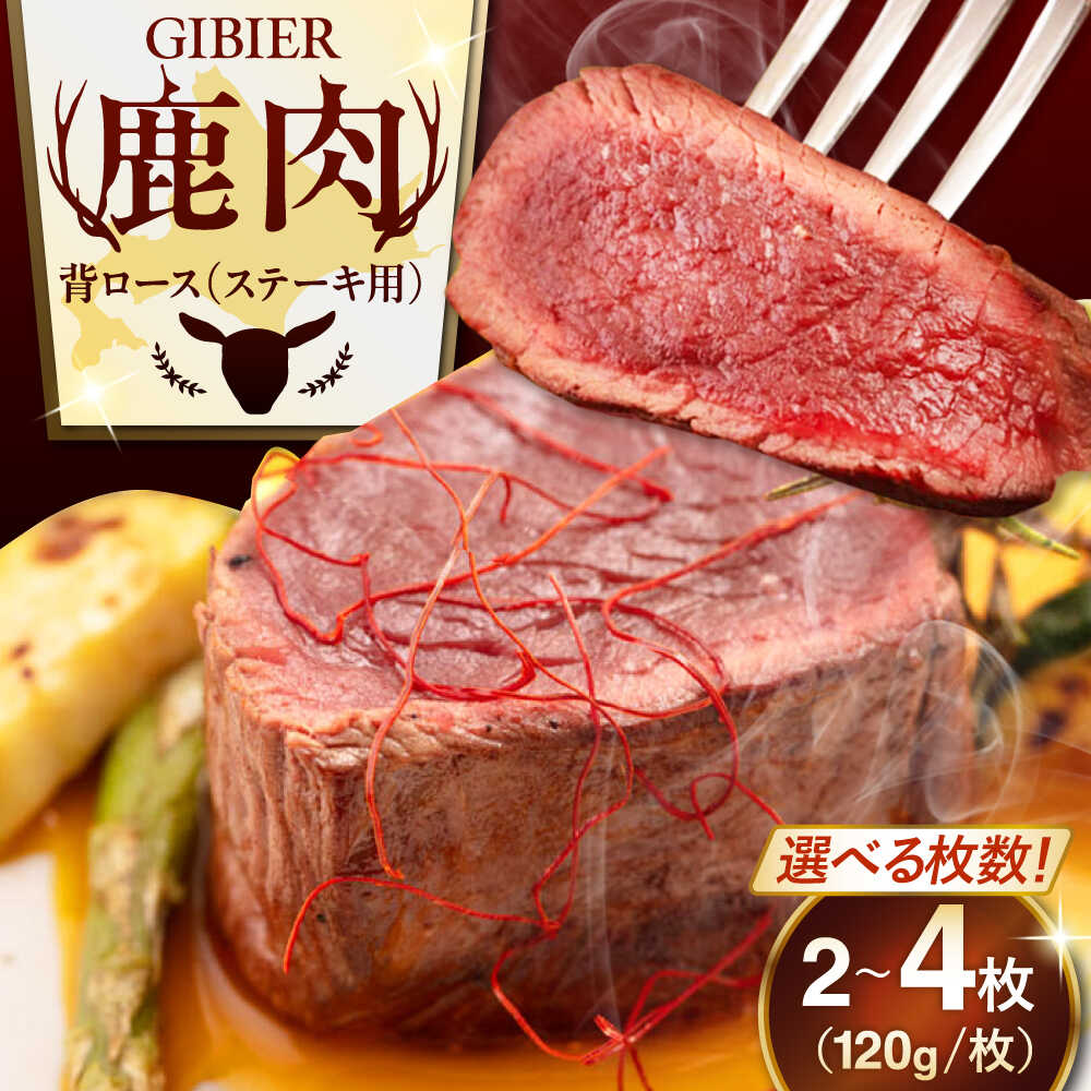 【ふるさと納税】【選べる枚数】北海道 鹿肉 背ロース 2～4枚 《喜茂別町》【EBIJIN】ジビエ じびえ 鹿 鹿肉 ロース ろーす ステーキ ステーキ用 赤身 冷凍 冷凍配送 選べる えらべる [AJAO026] 10000 10000円 1万 1万円 15000 15000円 1万5千円 20000 20000円 2万円