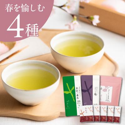 ふるさと納税 掛川市 【春セット】季節を愉しむ日本茶 4種お茶を飲み比べ【39538】2026年1月以降順次発送