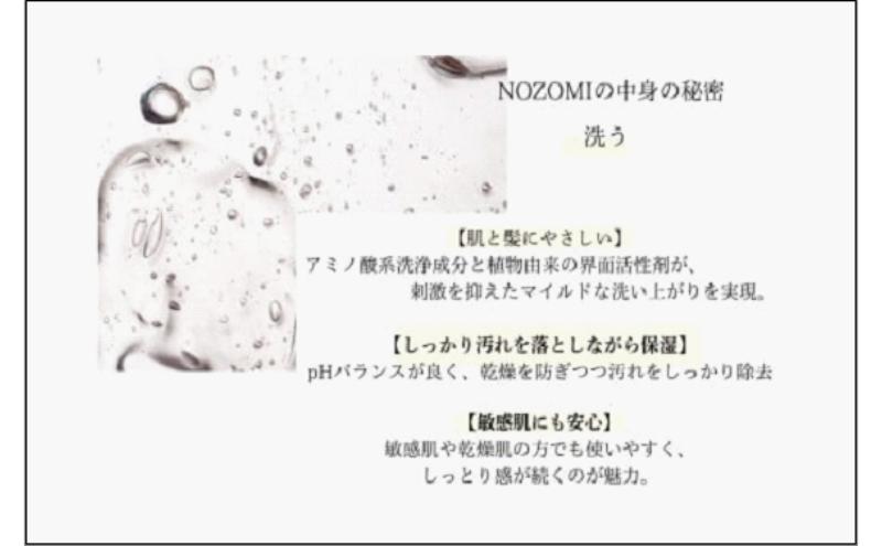 【福岡市内製造】NOZOMIボタニカルシャンプー　400ml