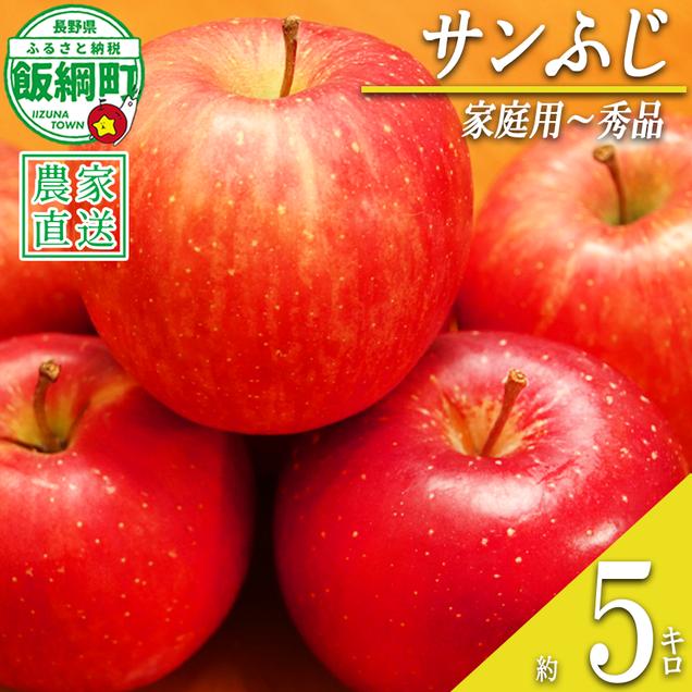 りんご サンふじ 家庭用 ～ 秀 5kg やまじゅうファーム 沖縄