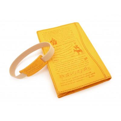 ふるさと納税 牛久市 【サイフ工房 ANDOU】文庫本カバー&ブックバンドのセット(イエロー) |  | 03