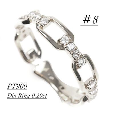 ふるさと納税 大月市 0.2CT ダイヤチェーンデザインリング　R3990DI-P　#8