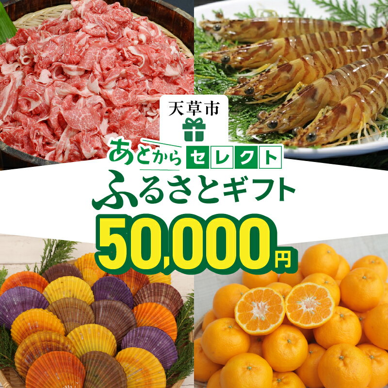 【ふるさと納税】あとからセレクト 5万円 【ふるさとギフト】 あとから選べる 肉 牛肉 黒毛和牛 定期便 魚 海鮮 ブリ 海老 車海老 干物 米 柑橘 ポンカン ふぐ 鶏肉 天草大王 パール アクセサリー あとから 選べる 天草市 熊本県