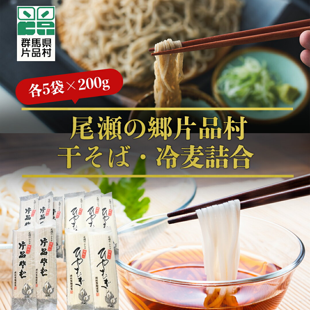 【ふるさと納税】 尾瀬の郷片品村 干そば・冷麦詰合 そば 蕎麦 ソバ 冷麦 冷や麦 ひやむぎ 乾麺 お歳暮 年越し