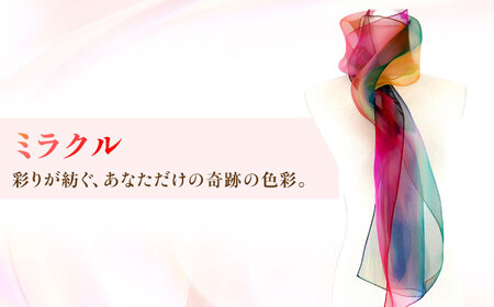美濃友禅　【シルクスカーフ】　NAOE KAWAMURA ーミラクルー 岐阜市 / 河村尚江デザイン事務所[ANDE002]