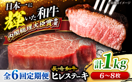 6回定期便 長崎和牛 ヒレ ステーキ 計1kg＜大西海ファーム＞ [CEK142] ヒレ ヒレ ヒレ ヒレ ヒレ ヒレ