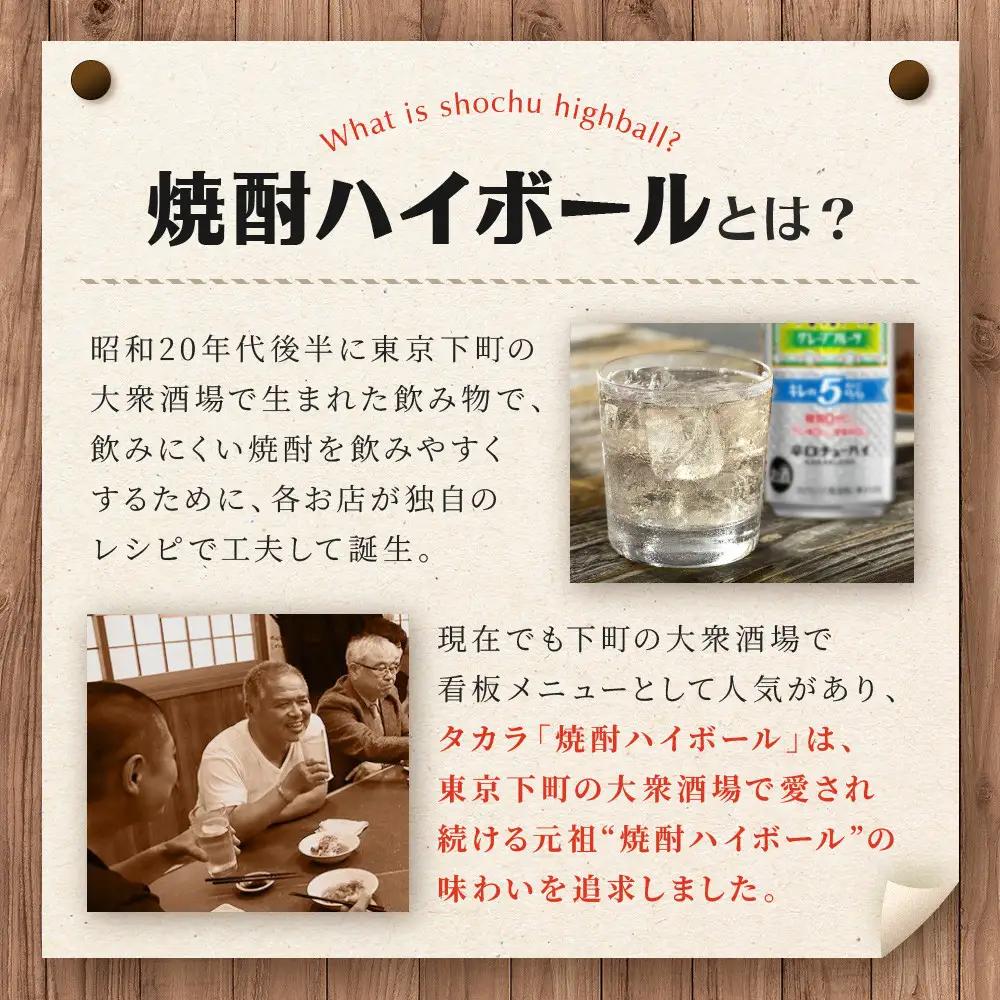 タカラ 焼酎ハイボール グレープフルーツ チューハイ 500ml×24本 キレの5％