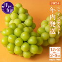 【ふるさと納税】 シャインマスカット 2～5房 選べる内容量 1.5kg以上 2kg以上 低温貯蔵 2024年発送 10月下旬～11月下旬頃 山梨県 甲州市産 期間限定 数量限定 高品質 シャイン マスカット 葡萄 ぶどう フルーツ 果実 果物 くだもの 冷蔵 クール 社員マスカット （RO）