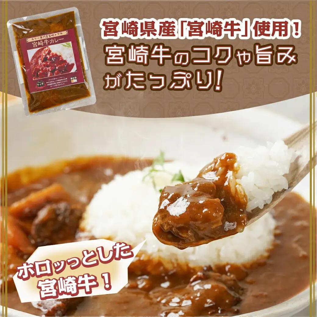 トプカ☆宮崎牛カレー5食セット※ポスト投函〔LD-J904〕_(都城市) カレー専門店 手づくり 宮崎牛 ビーフカレー レトルト ポスト投函