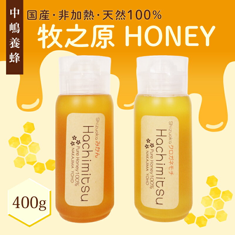 【ふるさと納税】 牧之原HONEY はちみつ チューブ 400g 蜂蜜 はちみつ 国産 中嶋養蜂園 純粋 高糖度 保存食 災害 台風 母の日 父の日 敬老の日 チューブ 簡単 食卓 安心 安全 非加熱 みかん 蜜 クロガネモチ 天然 100% 濃厚 自然 酸味 静岡県 牧之原市 贈答 プレゼント