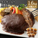 【ふるさと納税】タテガミ入り馬肉ハンバーグ 8個セット 合計約1.6kg 200g×8個 デミグラスソース ハンバーグ 菅乃屋 千興ファーム 馬肉 惣菜 おかず 真空パック 冷凍 送料無料