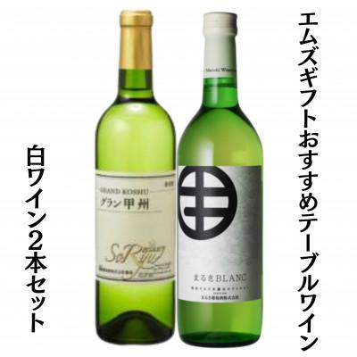 ふるさと納税 甲州市 エムズギフトおススメテーブルワイン白2本セット　B695