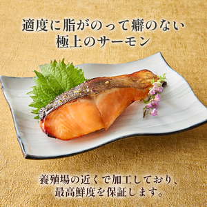 【1切れずつ真空冷凍】 関金サーモン 切り身 二段仕込み西京漬け 1,440g（60g×24切れ） マス トラウトサーモン 鮭 さけ シャケ 国産鮭 西京漬け鮭 鮭切身 サーモン 国産サーモン サーモ