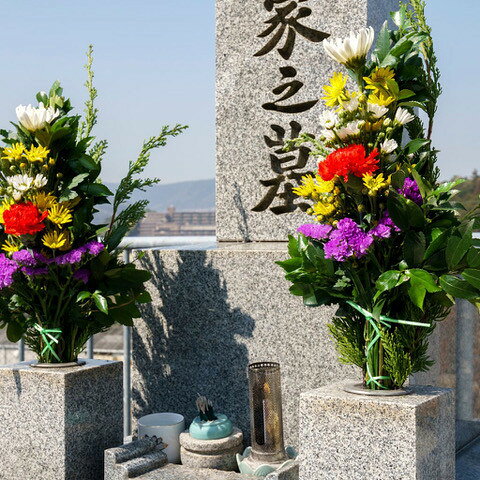 【ふるさと納税】［全12回］ お墓掃除定期便＋仏花1対 | お墓 代行 掃除 送料無料 おすすめ 定期便