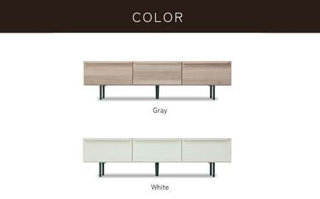 エルム 153 TV ボード グレー／白 （153cm × 42cm × 40cm） 家具 テレビ台 テレビボード テレビラック tv台 tvボード 収納  棚 台 インテリア 福岡県 柳川市 常温