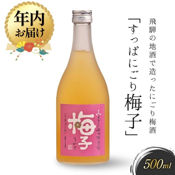 【ふるさと納税】【年内配送が選べる】飛騨の地酒で造ったにごり梅酒「すっぱにごり梅子」 ｜発送時期が選べる 年内発送 日本酒 梅 人気 おすすめ 有限会社舩坂酒造店　FB002VP